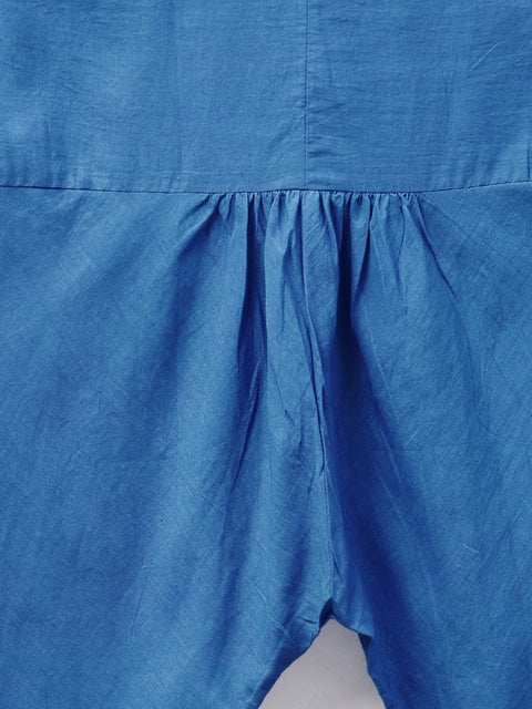 Sea Green Printed Kurta Set  with Solid Chudidar