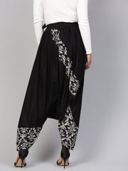 Solid Black Detailed with print Harem