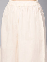 Black printed full sleeve rayon kurta with dupatta and solid beige palazzo