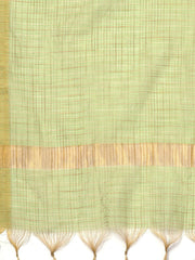 Blue 3/4th sleeve cotton a-line kurta with palazzo and yellow dupatta