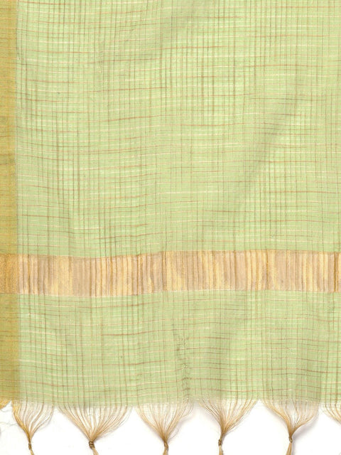 Blue 3/4th sleeve cotton a-line kurta with palazzo and yellow dupatta