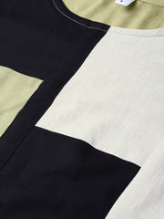 Women Green & Black Colourblocked Straight Kurta