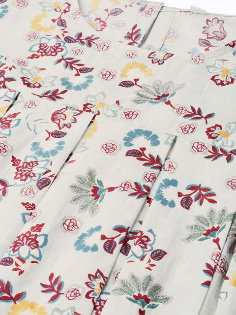 Nayo Women Green & Multi Empire Printed Top