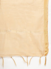 Nayo Women Pink & Gold Straight Ethnic Motifs Printed Kurta And Trousers Set