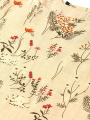 Nayo Women Cream & Orange Floral Printed Maxi Dress