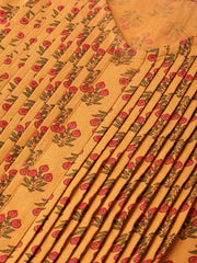 Nayo Women Mustard & Red A-Line Printed Top