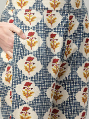 Women White & Maroon Straight Striped Striped Kurta And Palazzos Set