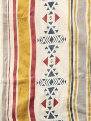 Women White & Maroon Straight Striped Striped Kurta And Palazzos Set