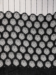 Nayo Women Black & White Straight Ethnic Motifs Printed Kurta And Palazzos Set With Dupatta