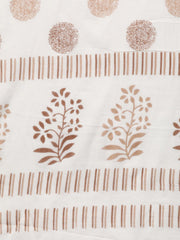 Nayo Women Blue & Beige Straight Floral Printed Kurta And Palazzos Set With Dupatta