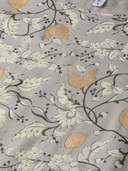 Nayo Women Grey & Cream Straight Floral Printed Kurta And Skirt Set