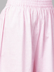 Nayo Women Pink & Multi Straight Floral Printed Kurta And Palazzo Set