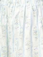 Nayo Women Blue & Pink Straight Floral Printed Kurta And Palazzos Set