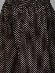 Nayo Women Off white & Beige Straight Floral Printed Kurta And Palazzos Set