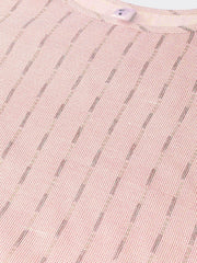 Nayo Nayo Adults-Women Red & Gold Cotton Straight Striped Striped Kurta