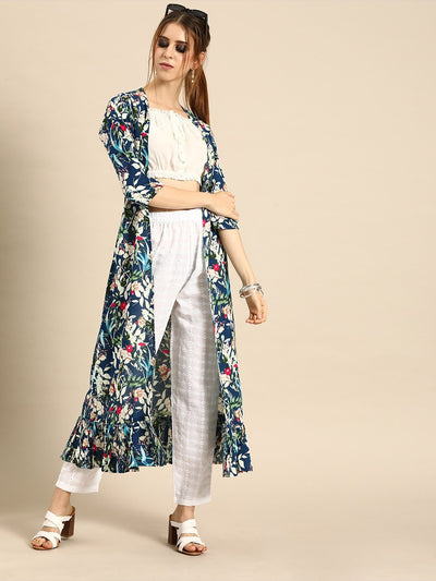 Women Longline Front Open Tired jacket