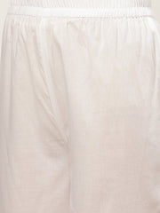 Women Black Three-Quarter Sleeves Flared Kurta with Trouser