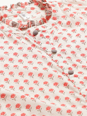 Women white floral print tunic