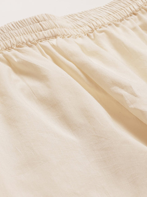 Women Off white solid trouser