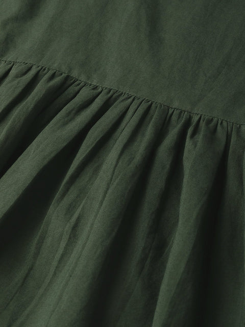 Women Green Peplum Top