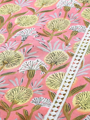 Women Pink & Off-White Printed Kurta with Palazzos & Dupatta