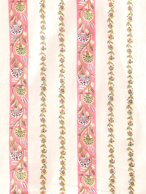 Women Pink & Off-White Printed Kurta with Palazzos & Dupatta