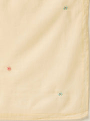 Women Cream-Coloured Yoke Design Kurta with Palazzos & Dupatta