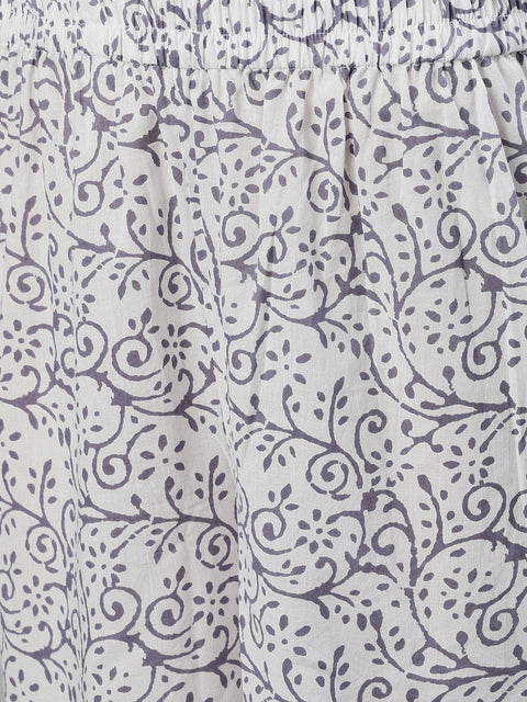 Women Blue Three-Quarter Sleeves Straight Kurta Palazzo With Dupatta