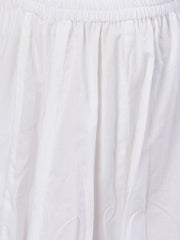 Women SkyBlue Three-Quarter Sleeves Straight Kurta Skirt Set With Dupatta