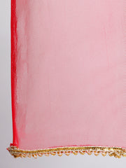 Women Pink Three-Quarter Sleeves Straight