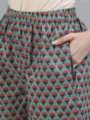 Women Green Printed Night suit