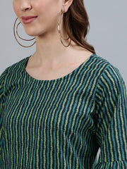 Women Green Printed Night suit