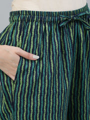 Women Green Printed Night suit