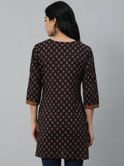 Women dark Purple Printed Tunic