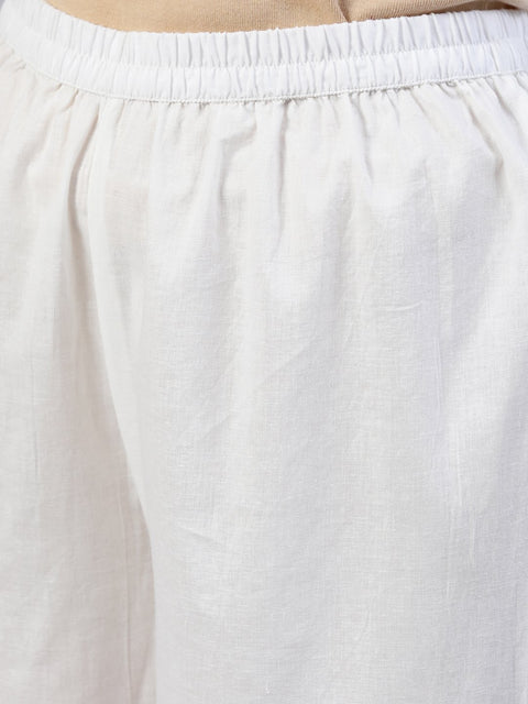 Women Navy Blue Printed Straigh Kurta With Plazzo