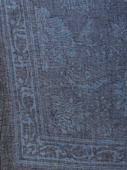 Women Indigo Floral Printed Straight  Kurta With Palazo & Dupatta