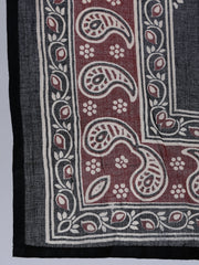 Women Black Printed Straight  Kurta With Palazo & Dupatta