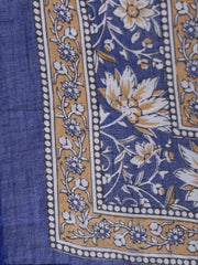 Women Blue Printed Straight  Kurta With Palazo & Dupatta