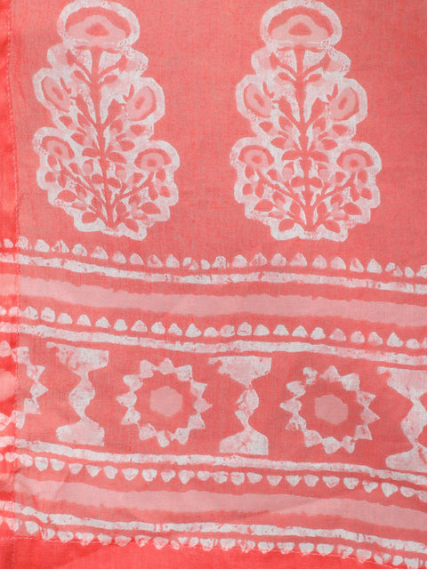 Women Pink Printed Kurta Set With Plazo & Dupatta