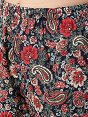 Women Multi Ethnic Printed Flared Kurta And Trouser With Dupatta