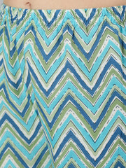 Women White Ethnic Floral printed Flared Kurta With Palazzo And Dupatta