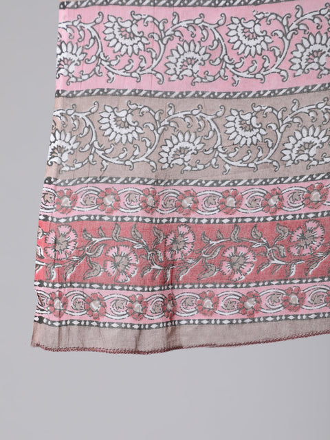 Women Off White Flared Kurta With Trouser & Dupatta