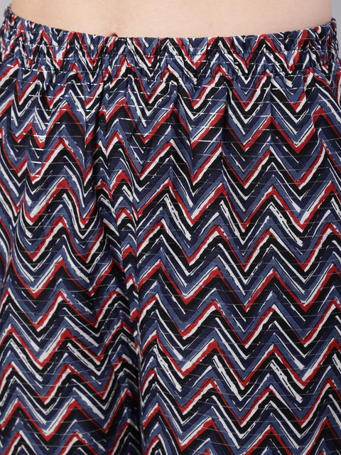 Women Multi Printed Straight Kurta With Palazzo & Dupatta