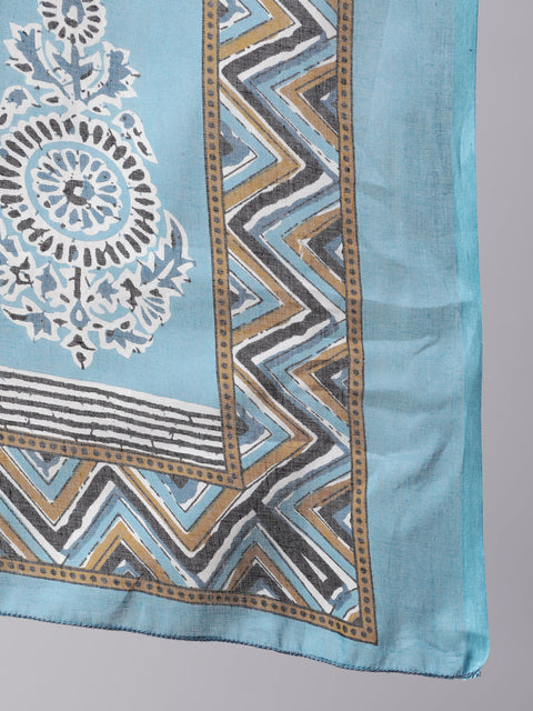 Women Multi Ethnic Printed Kurta With Palazzo And Dupatta