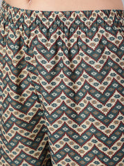 Women Multi Geometric Printed Straight Kurta With Palazzo