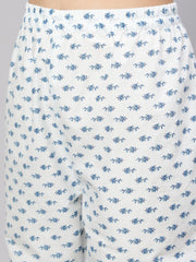 Women Off-White Ethnic Printed Kurta With Trouser And Dupatta