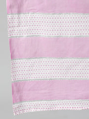 Women Lavender & Glitter Floral Printed Straight kurta with Plazo & Dupatta