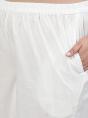 Plus Size Women Purple Printed Straight Kurta With Palazo & Dupatta