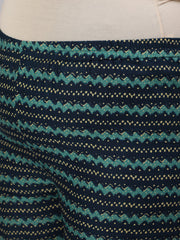 Women Plus Size Blue floral Printed Kurta And Palazzo With Dupatta