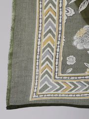 WomenPlus Size Green Floral Printed Kurta And Palazzo With Dupatta